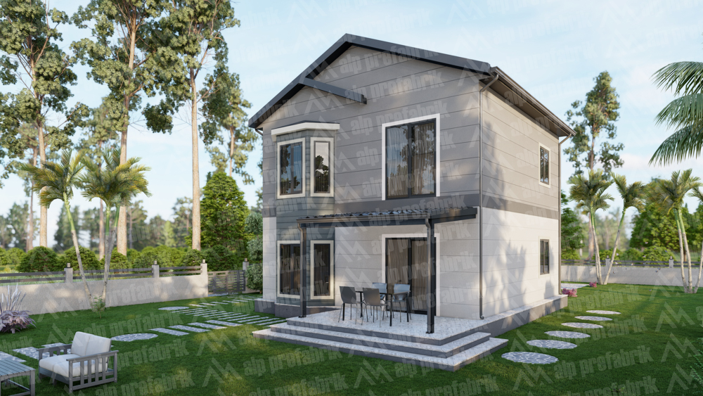 152m² Çift Katlı Lüks Prefabrik Ev