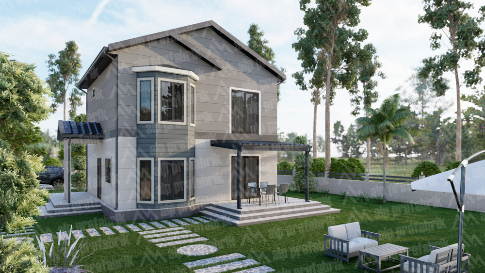 152m² Double Storey Luxury Prefabricated House